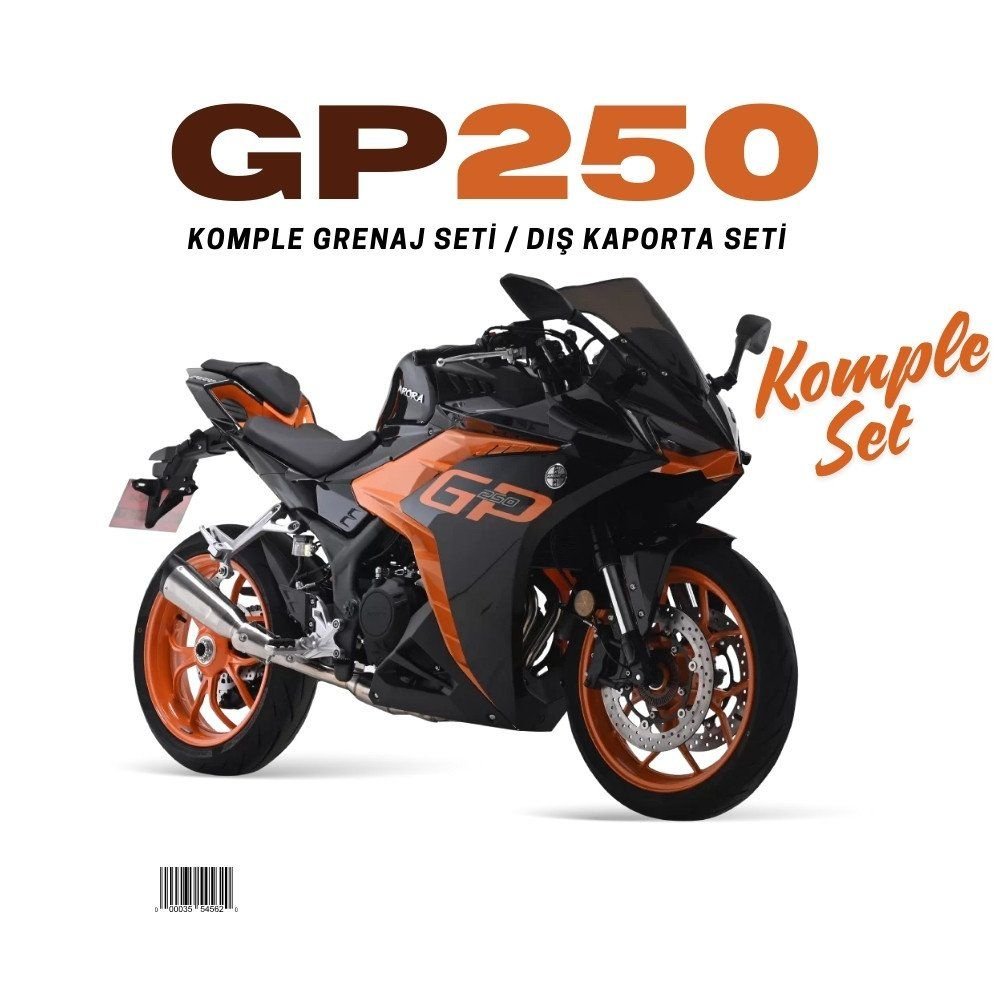 arora-gp250-grenaj-turuncu-siyah.jpg Arora GP 250 Turuncu Siyah Grenaj Seti 10 Parça - Görsel 1